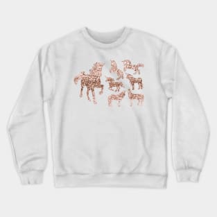 Sparkling rose gold unicorns Crewneck Sweatshirt